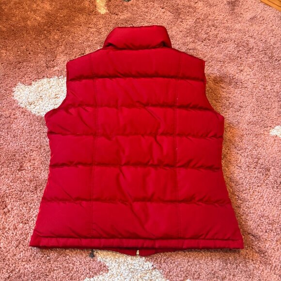 Guess Women’s Puffer Down Vest Zip w/Pockets Red Size M Waterfowl Feathers 44585 - Picture 8 of 8